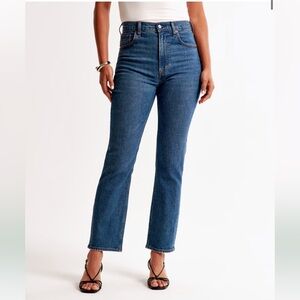 Abercrombie & Fitch The Ankle Straight Ultra High Rise - Curve Love